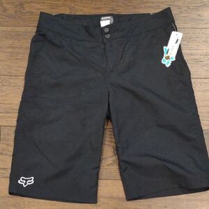 Express Black Women's Fox Bicycle Bermudas. NWT. LARGE